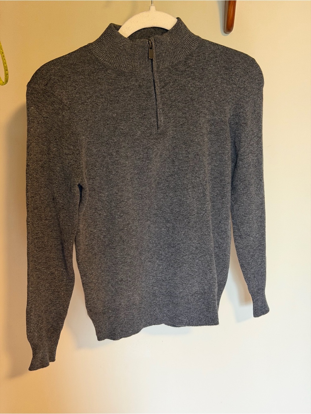 Boy’s Grey Quarter-Zip Sweater